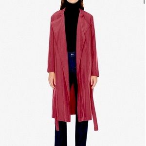 American Apparel Lightweight Dylan Trench - Watermelon Cabernet - XS/S